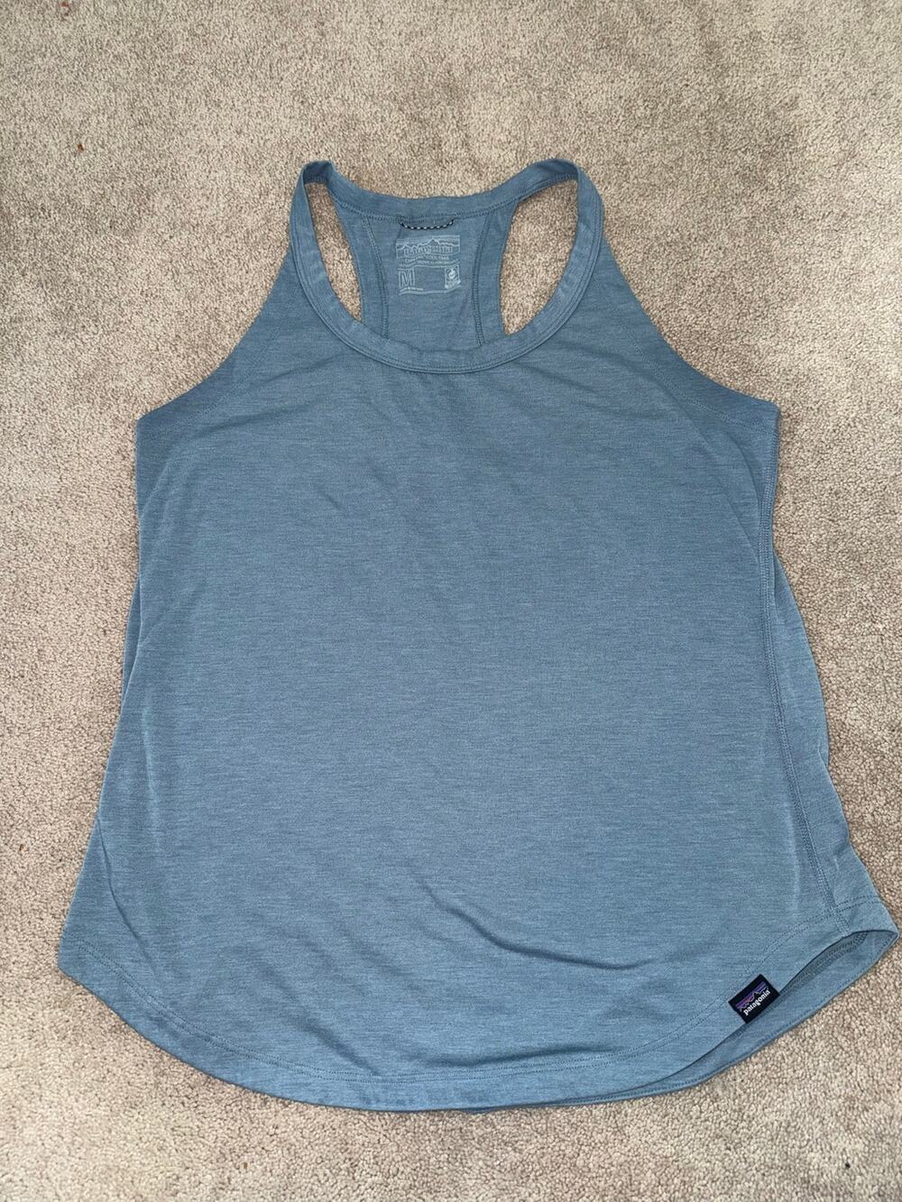 Patagonia Women’s Medium Blue Racerback Tank Top Athletic Yoga Workout
